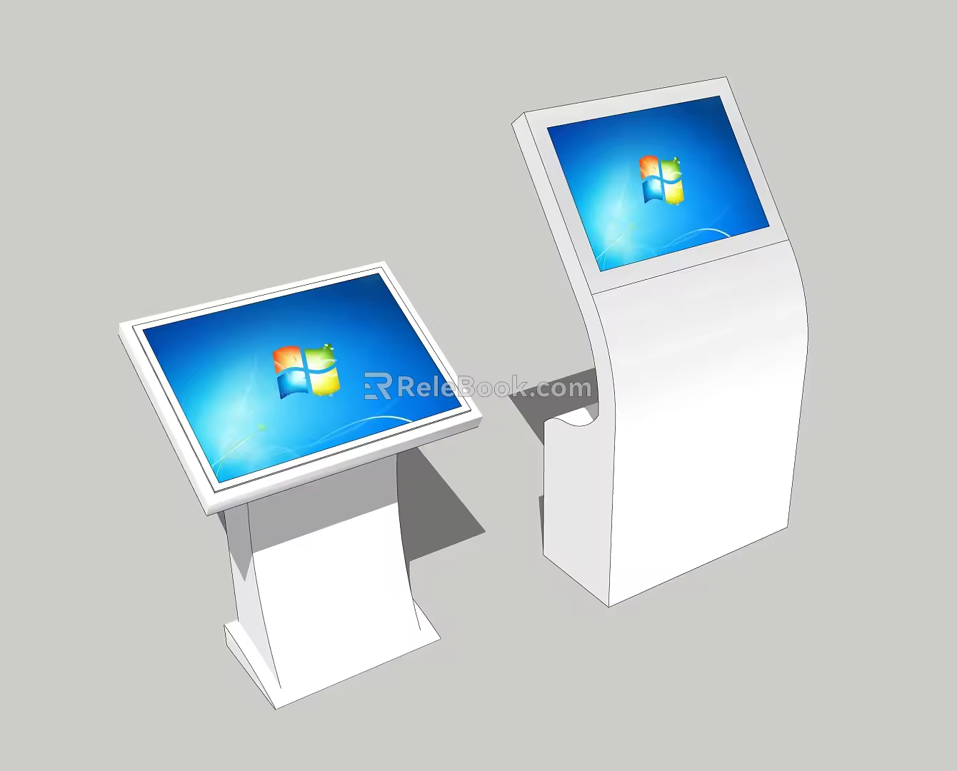 Modern all-in-one touch screen electronic lending machine 3d model