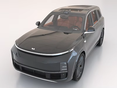 Modern Gray SUV With Brown Interior Sleek LED Headlights And Panoramic Roof 3d model