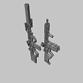 Rifles and submachine guns 3d model