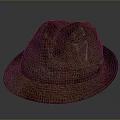 Stylish Casual Woven Herringbone Pattern Hat With Comfortable Fit For Daily Use 3d model