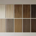 Different Wall Panels Samples with Various Colors and Textures Neatly Arranged on White Background Wall 3d model