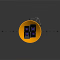 Advanced Space Satellite Featuring Blue Solar Panels And Golden Antenna Design