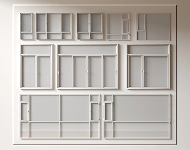Modern windows combination windows glass windows floor-to-ceiling windows balcony windows bay windows bedroom windows sliding windows casement windows doors and windows 3d model