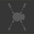 Robot Character Interacting With Metallic Creature Machinery Claw Arms And Hammer Head