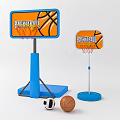 Kids and Adult Basketball Hoop Sports Equipment with Adjustable Stand and Balls