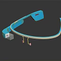 Blue Transparent Jewelry Design With Crystal Accent On Black Reflective Surface