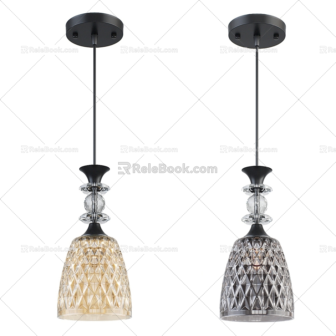 Simple Light Luxury Chandelier 3d model