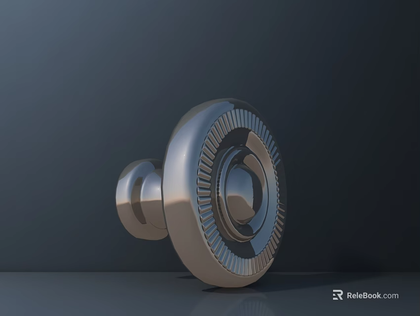 Air Conditioner Fan Metal Component With Silver Finish And Radial Patterns 3d model 