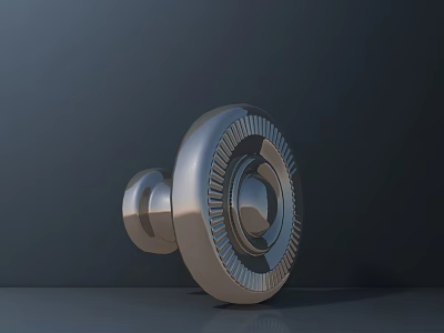 Air Conditioner Fan Metal Component With Silver Finish And Radial Patterns 3d model