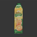 Whirlpool 100 Percent Pure Orange Juice Carton with Green and Orange Packaging