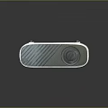 White Compact Projection Surveillance Monitor With Modern Design Lens And Ventilation Slots