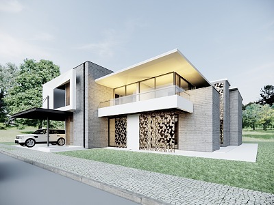 Modern single-family villa homestay building self-built house 3d model