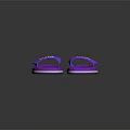 Purple KUMI Logo Home Slippers Comfortable Slide Design For Daily Wear