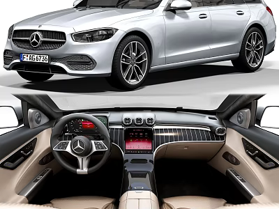 Mercedes Benz Car Exterior And Luxurious Interior 3d model