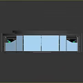 Futuristic Command Center Interior With Tiered Seats Green Screens And Central Platform