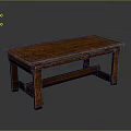 Wooden Bench Furniture With Slatted Seat Simple Design And Sturdy Structure For Home Living Space
