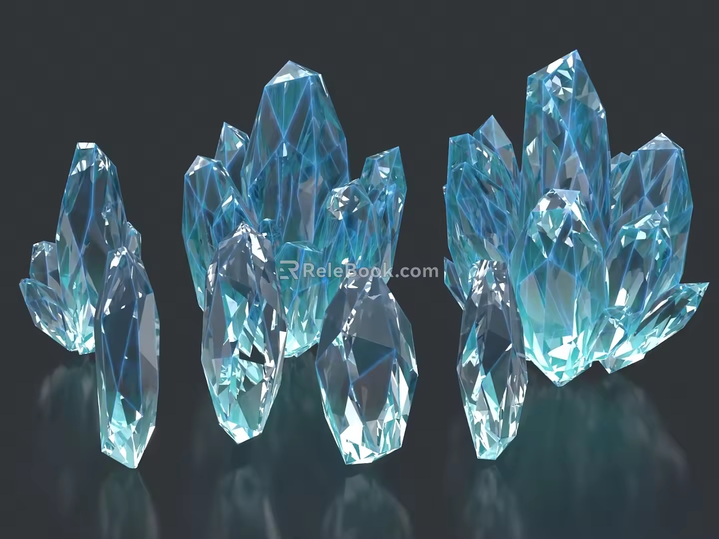 Crystal agate stone agate gemstone collection stone sapphire spar crystal quartz 3d model