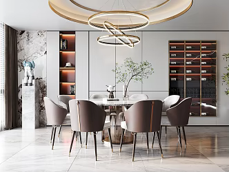 Light Luxury Restaurant 3d model