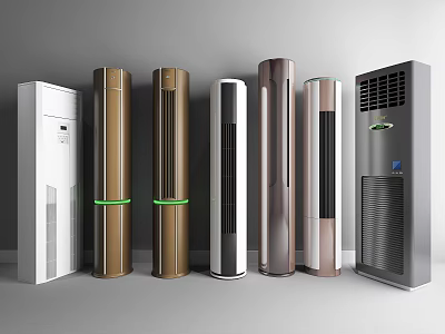 Modern Standing Air Conditioner Fans With Various Colors And Sleek Designs 3d model Modern Standing Air Conditioner Fans With Various Colors And Sleek Designs 3d model