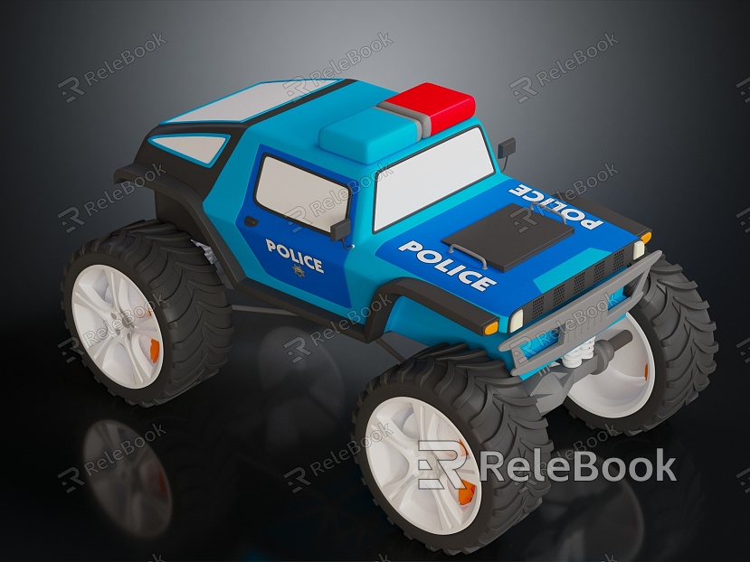 Modern Toy Car All Terrain Police Car Off Road Police Car model