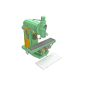 Green Industrial Milling Machine With Precision Worktable And Stable Base