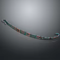 Handmade Decorative Band With Colorful Woven Patterns And Curved Ends