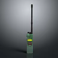 Green Wireless Doorbell Intercom Device With Long Antenna And Yellow Screen