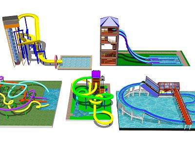 Modern Amusement Equipment Water Park model