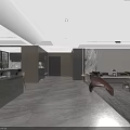 Modern Living Dining Room Interior With TV Wall Wine Rack And Marble Elements