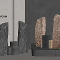 Natural Stone and Wood Sculptural Decor Pieces for Modern Interior Design