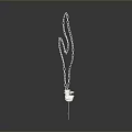 Stylish Silver Chain Necklace With Crystal Pendant Fashion Accessory For Women