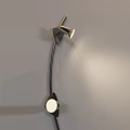 Modern Wall Sconce With Geometric Metal Structure And Soft Decorative Lighting 3d model