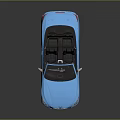 Blue BMW Open Top Convertible With Black Alloy Wheels And Sporty Exterior Design