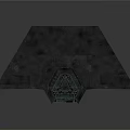 Industrial Structural Component With Gray Textured Surface And Intricate Mechanical Design At Base