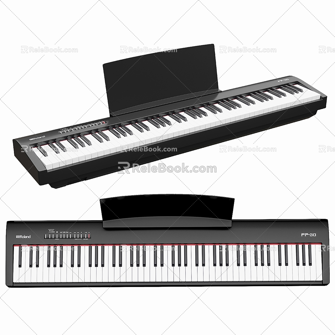 Roland FP30 Black 3d model