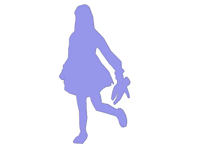 Modern game character cartoon man 3d model