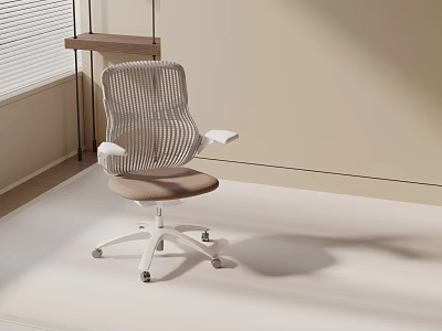 Modern Ergonomic Office Chair With Mesh Back Comfortable Seat Adjustable Arms And Swivel Base 3d model