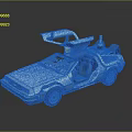Silver Futuristic Car With Open Doors And Roof Mounted Equipment Design
