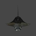 Graceful Manta Ray Gliding In Ocean Water With Extended Pectoral Fins