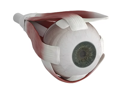Detailed Human Eye Anatomical Model Showing Muscles Iris And Pupil Structure 3d model