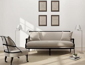 Combination sofa 3d model