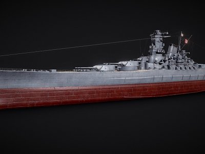 Japanese battleship model