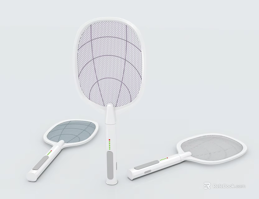 Three Modern Electric Mosquito Swatters With Rechargeable Design For Daily Use 3d model 