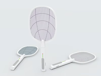 Three Modern Electric Mosquito Swatters With Rechargeable Design For Daily Use 3d model