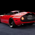 Red Luxury Sports Car With Sleek Aerodynamic Design On Black Background