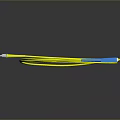 High Speed Fiber Optic Cable for Computer Data Transfer with Yellow Cable and Blue Connector