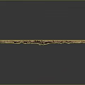 Ornate Golden Architectural Decorative Piece With Intricate Scroll And Floral Patterns