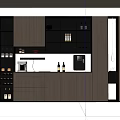 Elegant Modern Wine Cabinet With Glass Doors Wooden Finish And Ambient Lighting