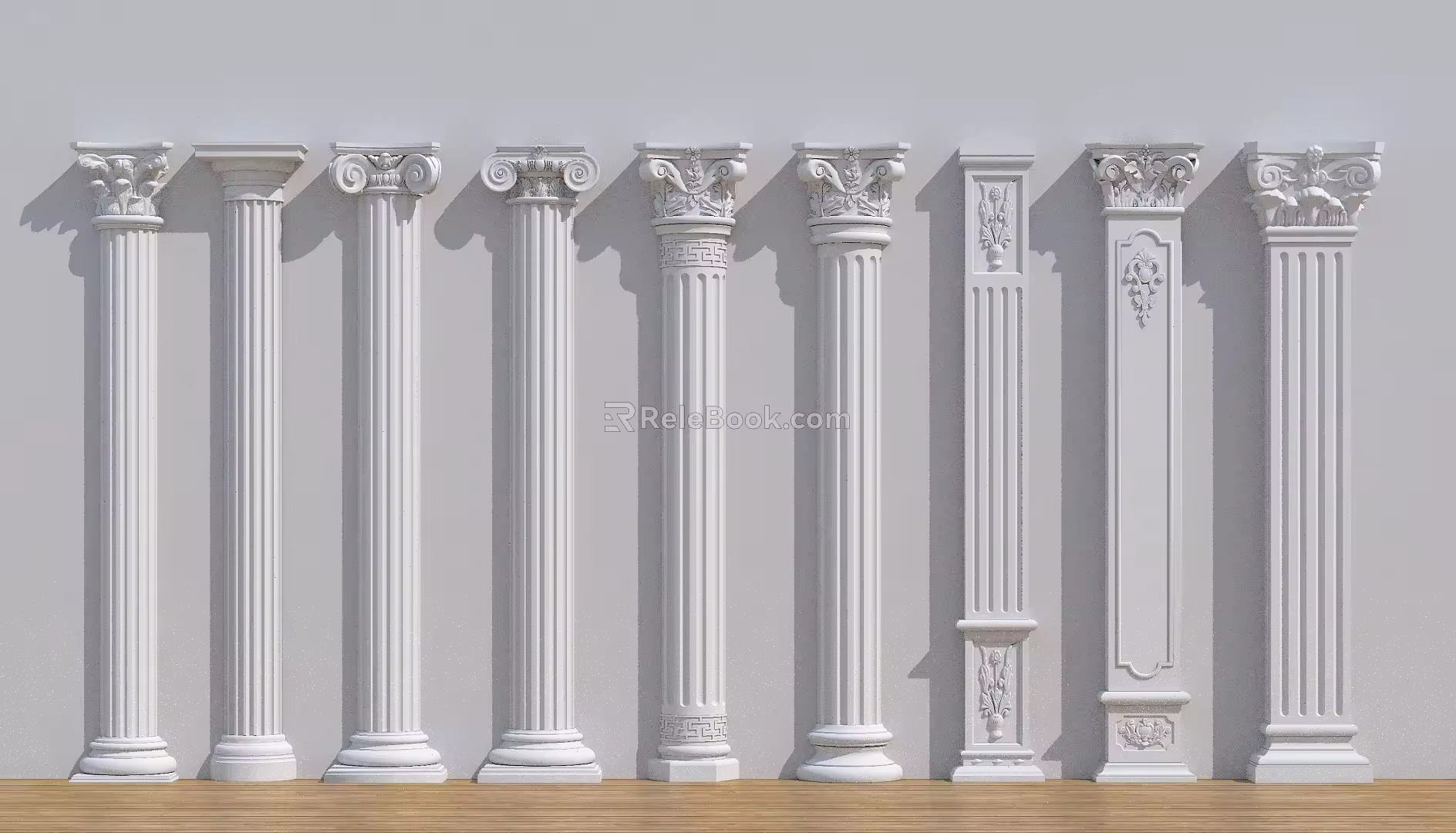 European Roman Column 3d model