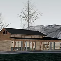 Modern Visitor Center Visitor Center Building Small Public Building Station Building Cafe Building 3d model